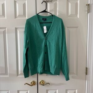 [Brooks Brothers] Teal V Neck Cardigan Knit